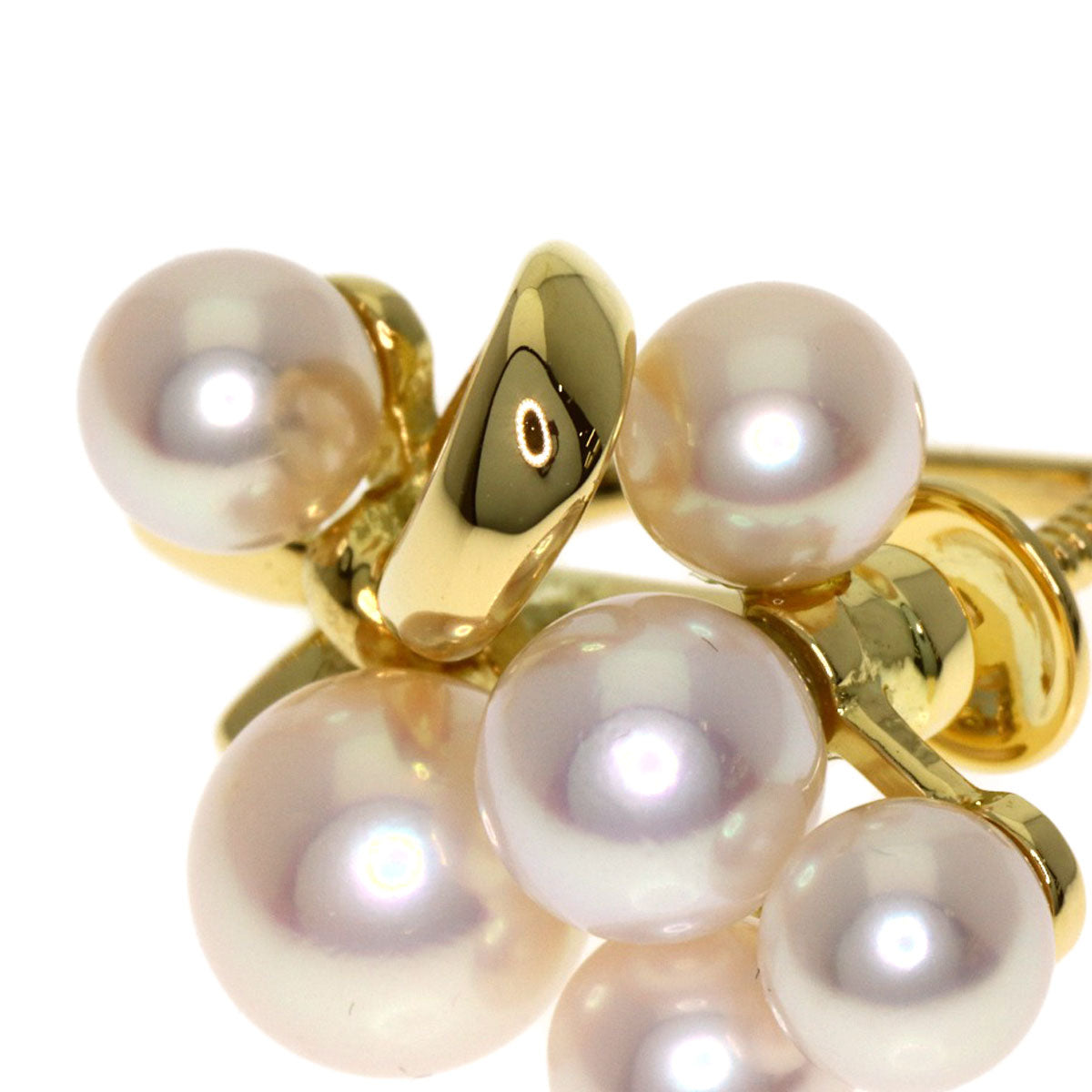 MIKIMOTO Pearl Pearl Earring K18 Yellow Gold Ladies [Used]