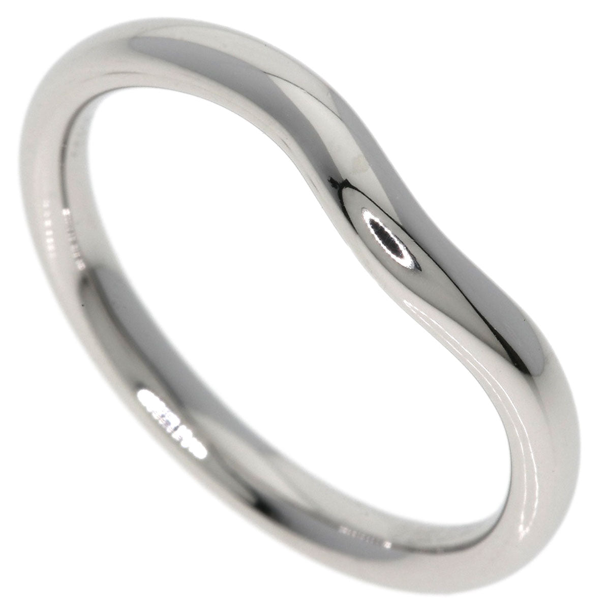 TIFFANY&Co. Curved band Ring Platinum PT950 Ladies [Used]