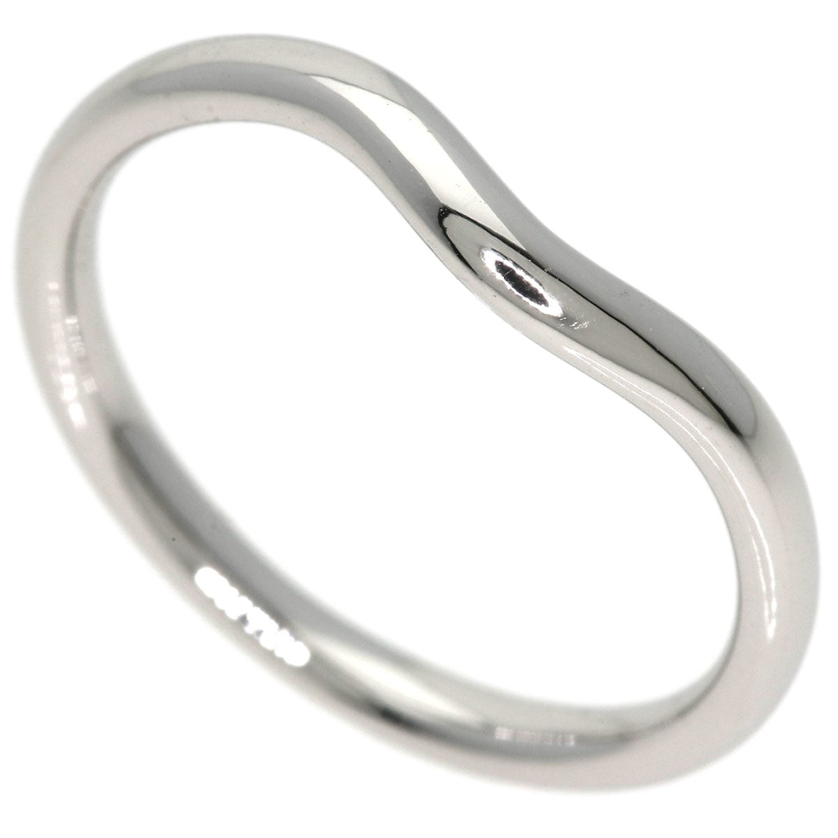 TIFFANY&Co. Curved band Ring Platinum PT950 Ladies [Used]