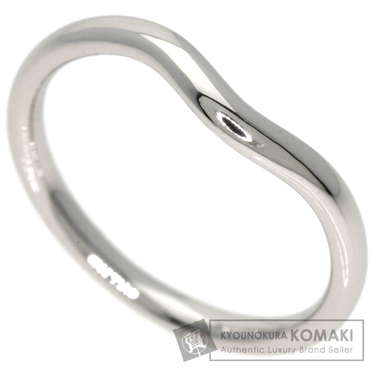 TIFFANY&Co. Curved band Ring Platinum PT950 Ladies [Used]