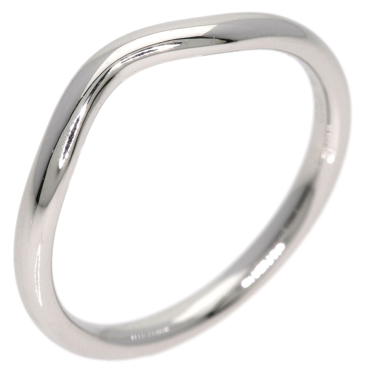 TIFFANY&Co. Curved band Ring Platinum PT950 Ladies [Used]