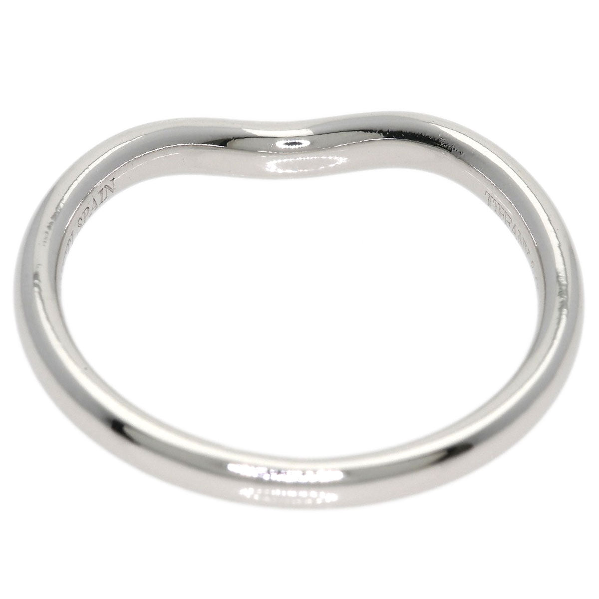 TIFFANY&Co. Curved band Ring Platinum PT950 Ladies [Used]