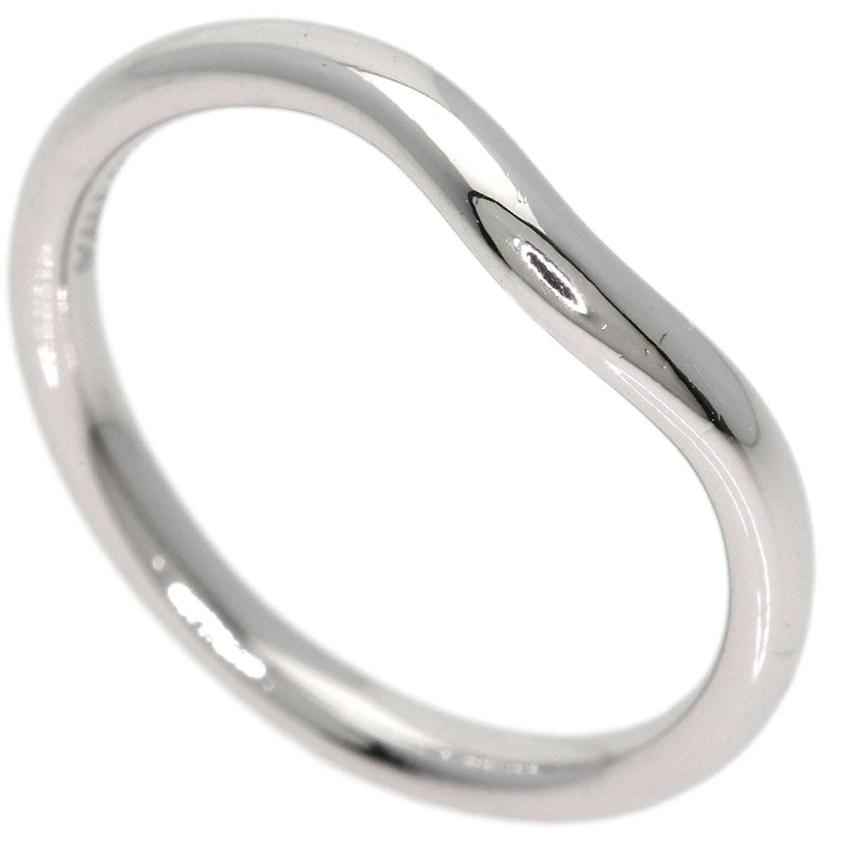 TIFFANY&Co. Curved band Ring Platinum PT950 Ladies [Used]