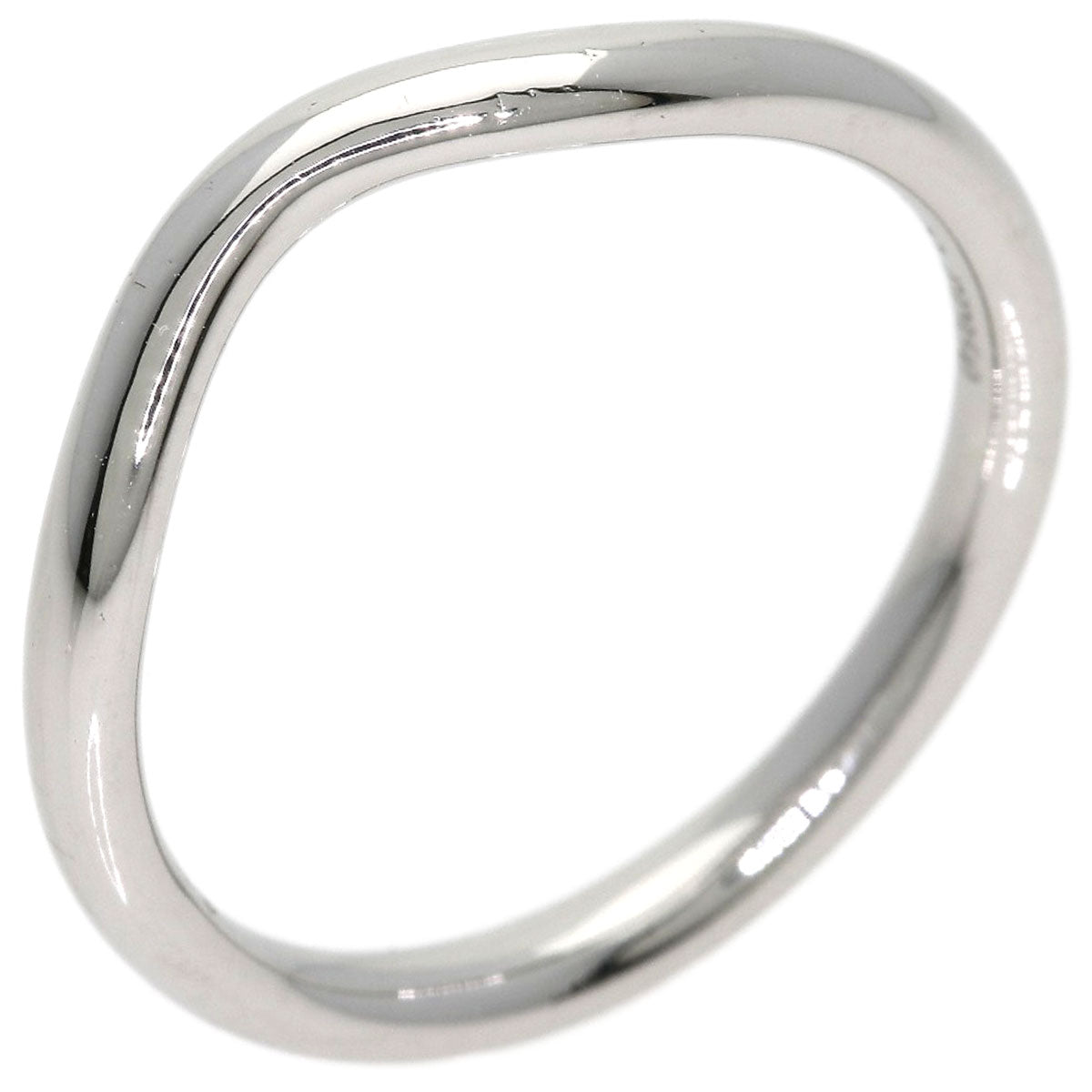 TIFFANY&Co. Curved band Ring Platinum PT950 Ladies [Used]