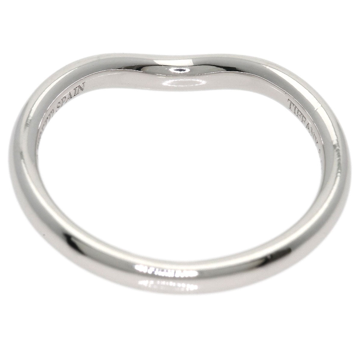 TIFFANY&Co. Curved band Ring Platinum PT950 Ladies [Used]