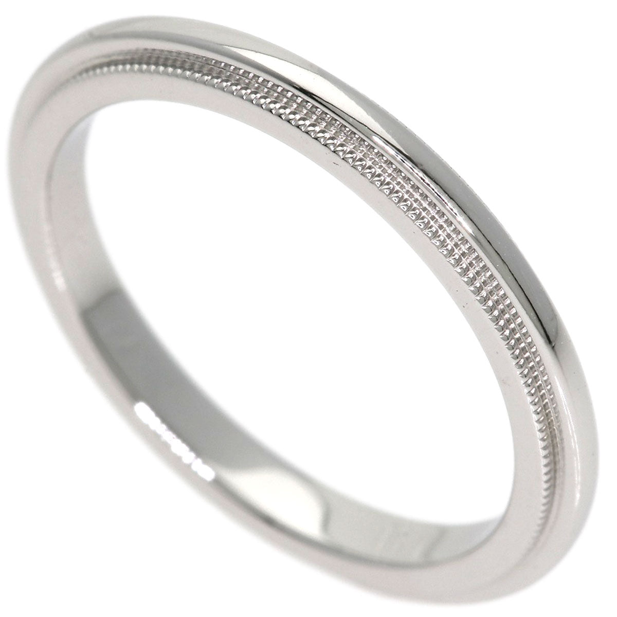 TIFFANY&Co. Milgrain Ring Platinum PT950 Ladies [Used]