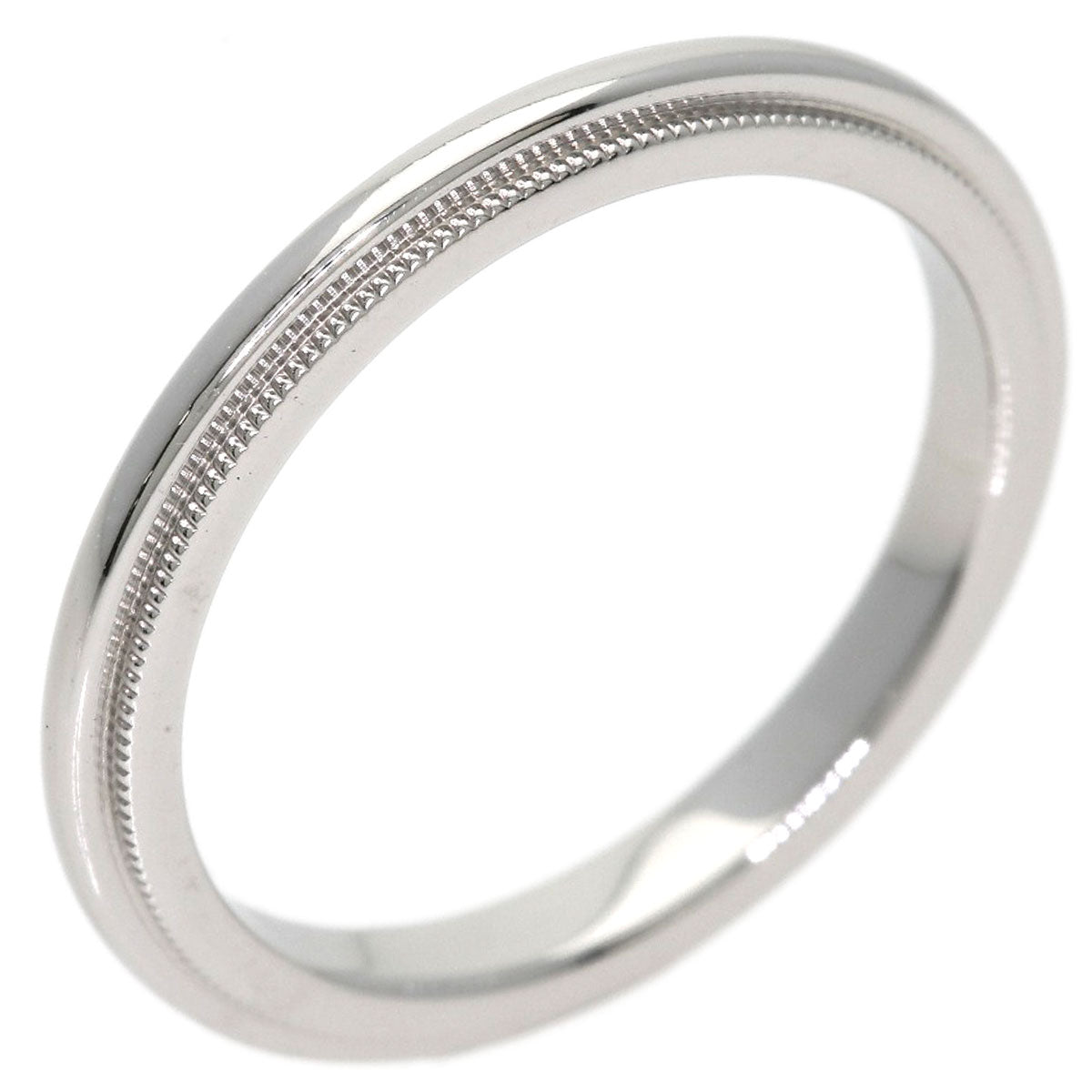 TIFFANY&Co. Milgrain Ring Platinum PT950 Ladies [Used]