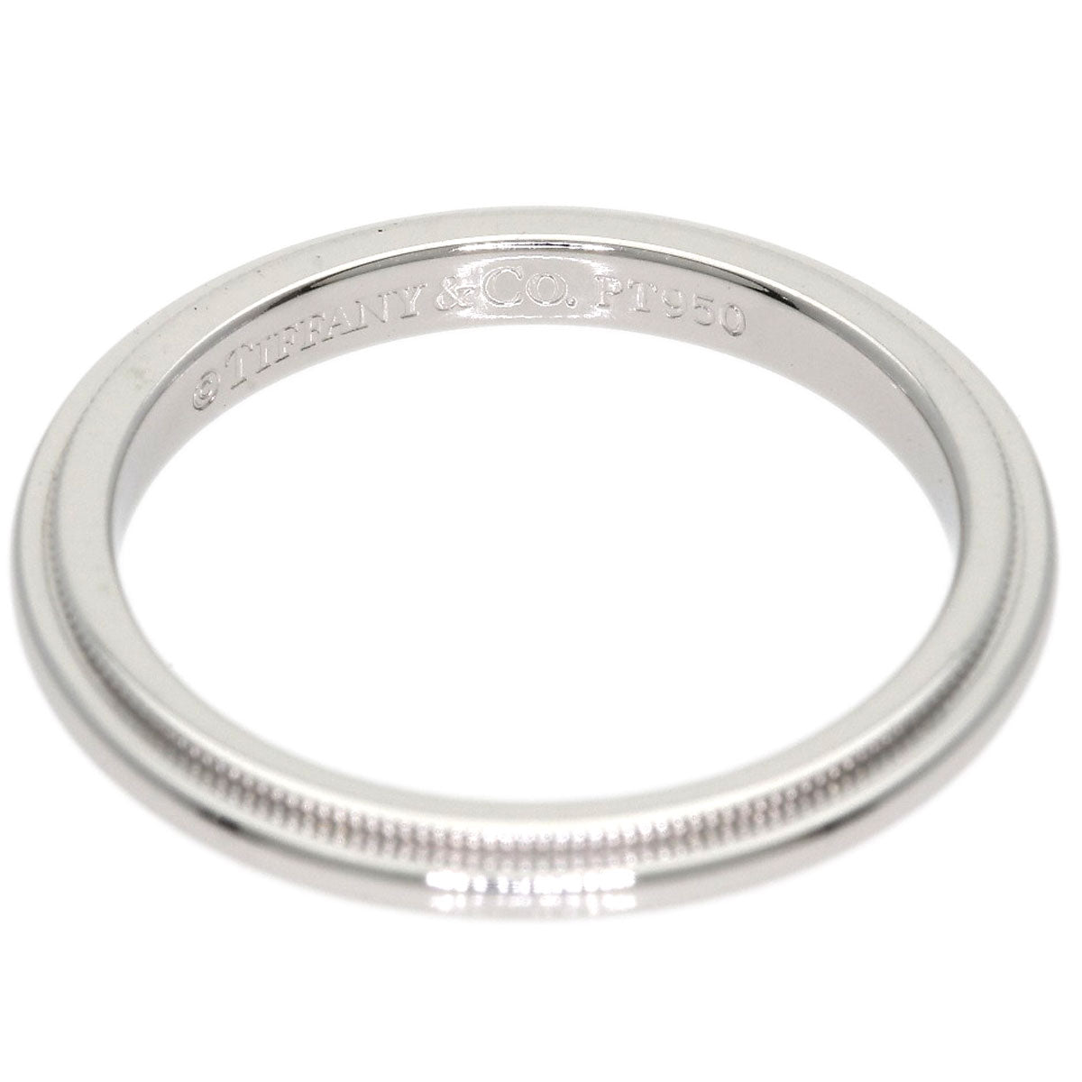 TIFFANY&Co. Milgrain Ring Platinum PT950 Ladies [Used]