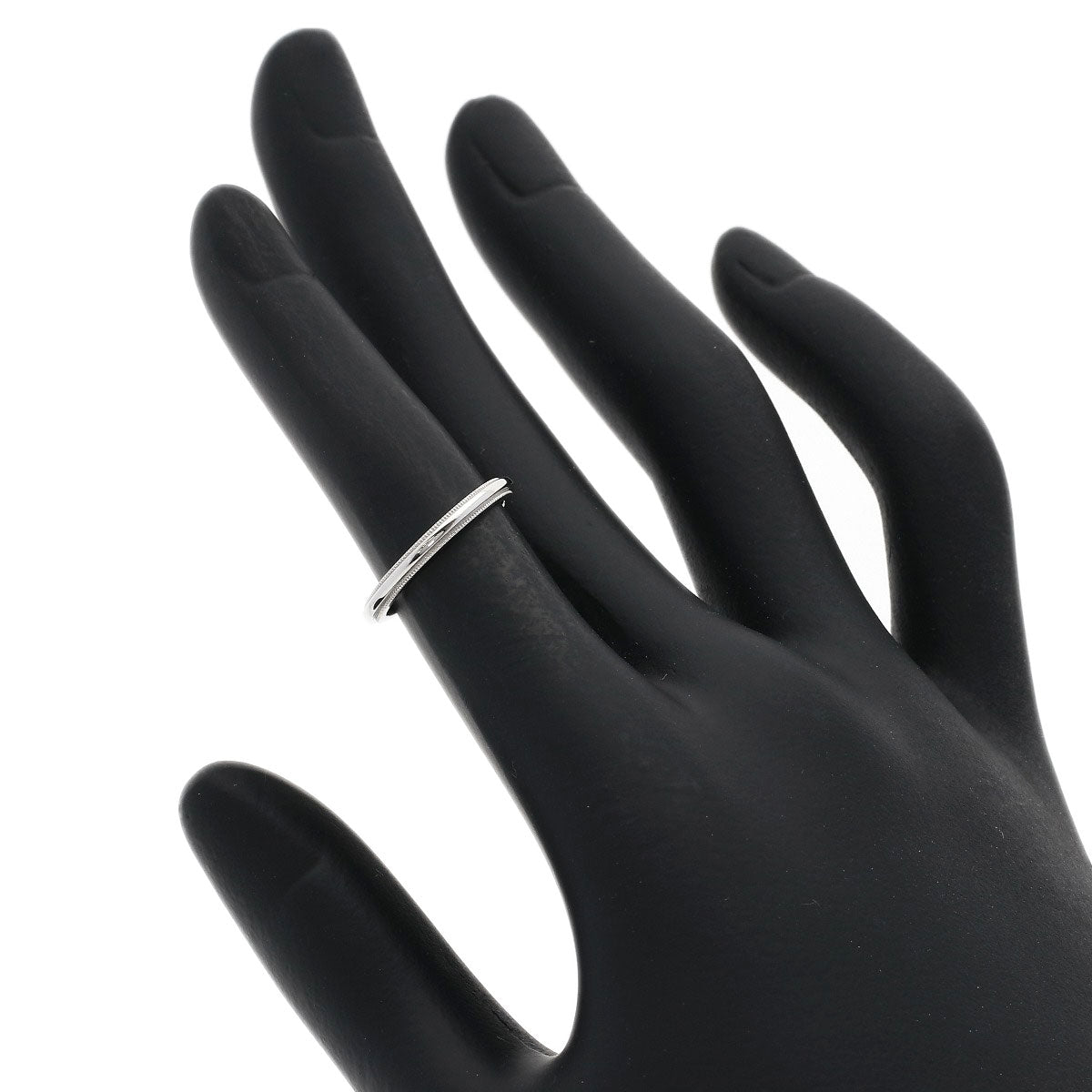 TIFFANY&Co. Milgrain Ring Platinum PT950 Ladies [Used]