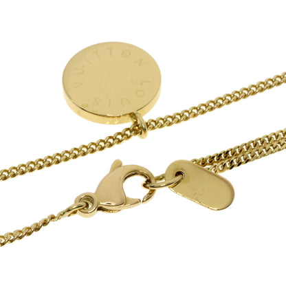 ルイヴィトン ロゴ サークル プレート ネックレス K18イエローゴールド レディース 【中古】【LOUIS VUITTON】
