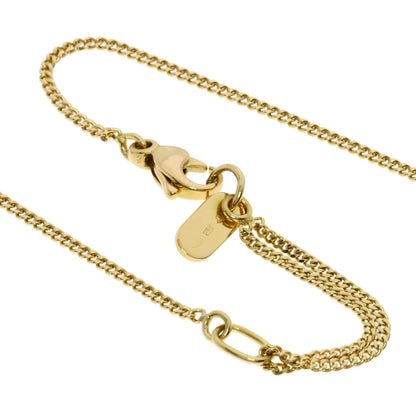 ルイヴィトン ロゴ サークル プレート ネックレス K18イエローゴールド レディース 【中古】【LOUIS VUITTON】