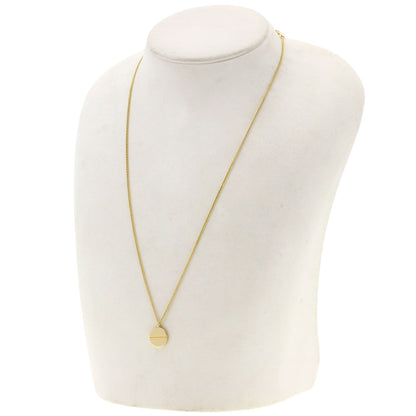 ルイヴィトン ロゴ サークル プレート ネックレス K18イエローゴールド レディース 【中古】【LOUIS VUITTON】