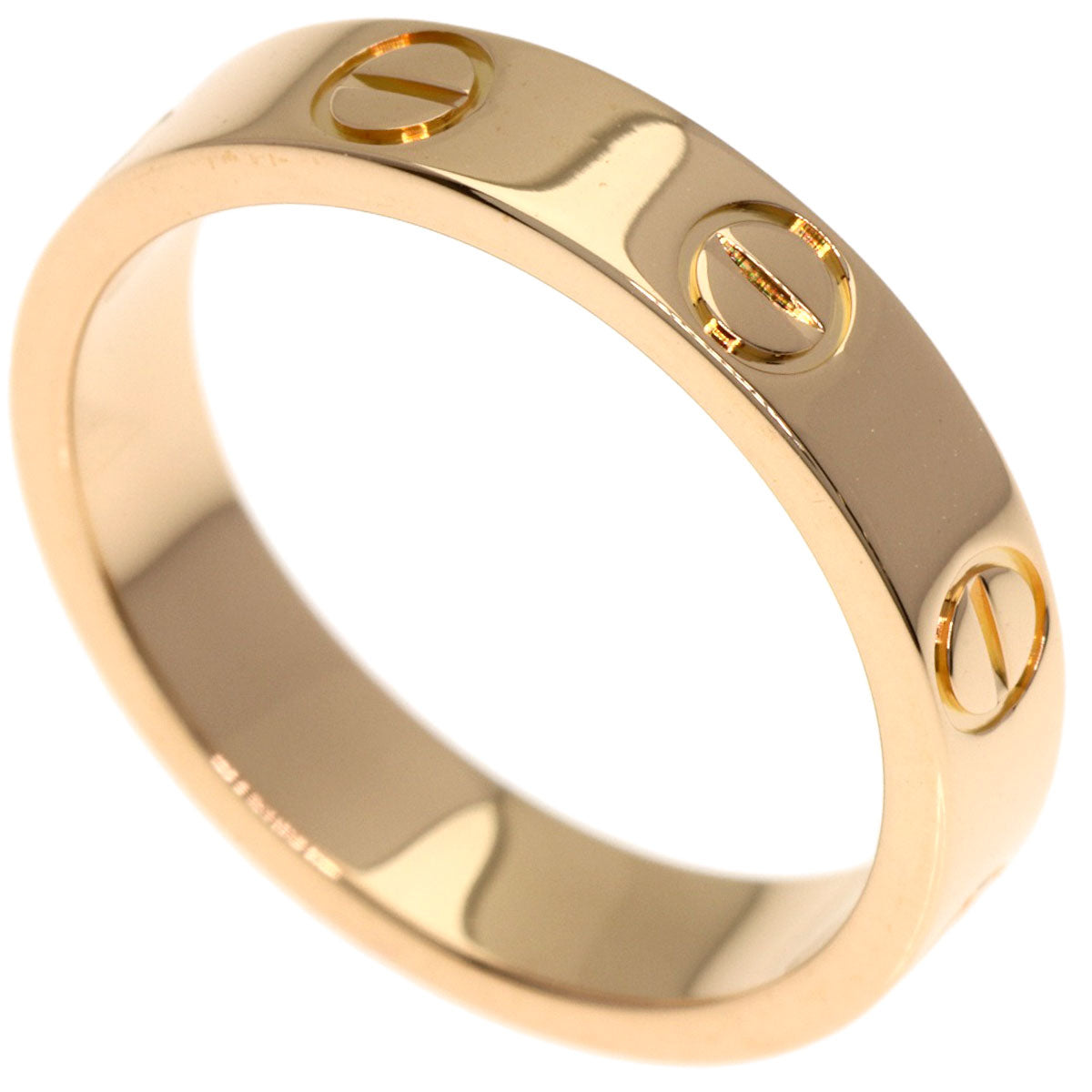 CARTIER mini love ring #47 Ring K18 Pink Gold Ladies [Used]