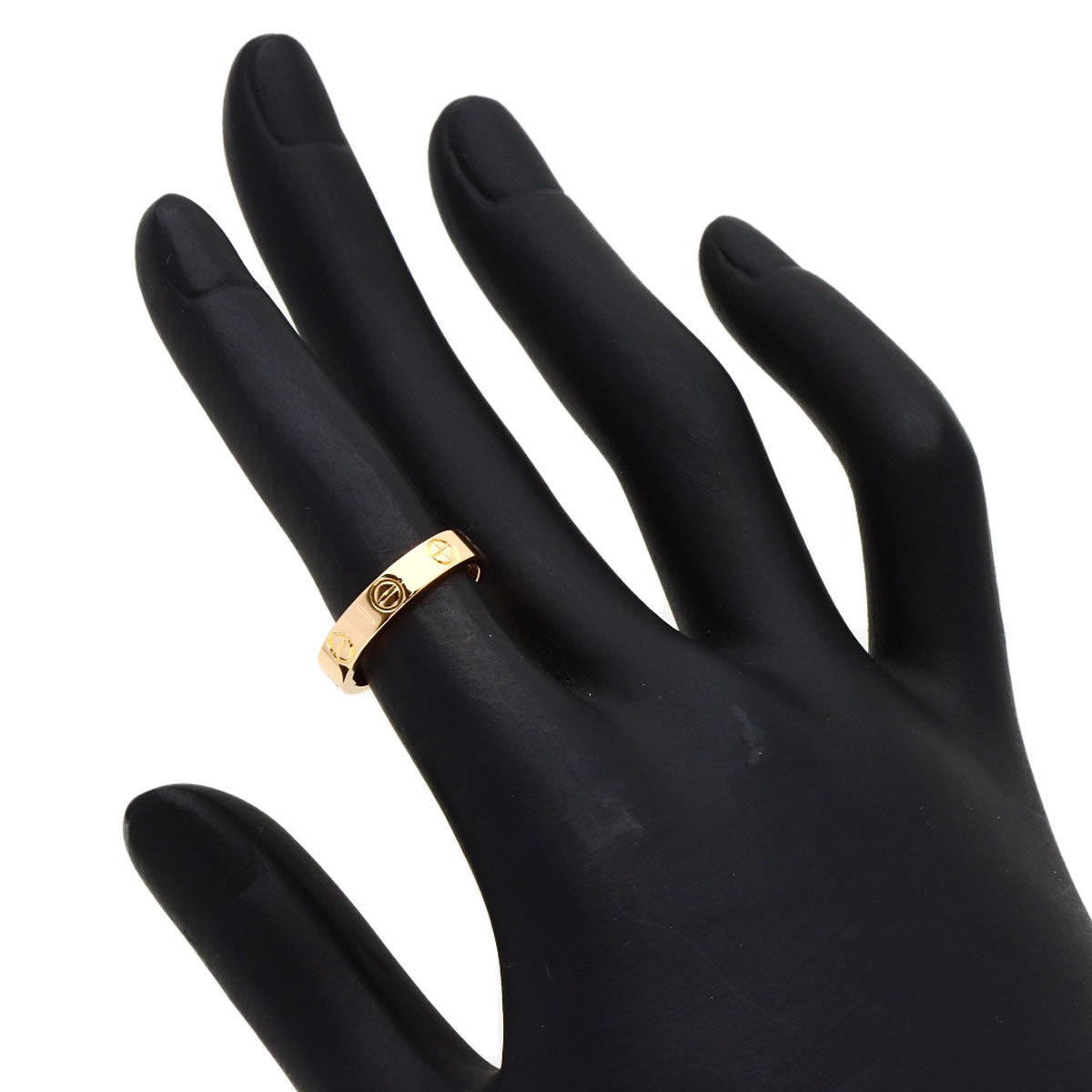 CARTIER mini love ring #47 Ring K18 Pink Gold Ladies [Used]