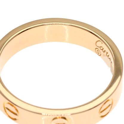 CARTIER mini love ring #47 Ring K18 Pink Gold Ladies [Used]