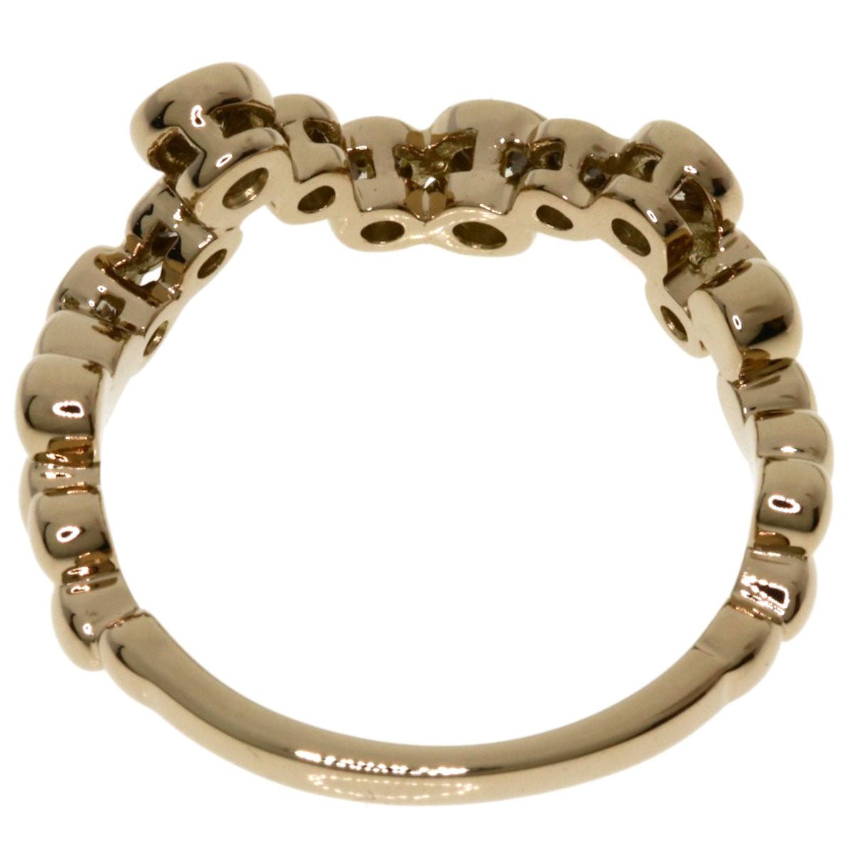 Kashikey Brown Diamond Bezel Ring Ring K18 Yellow Gold Ladies [Used]