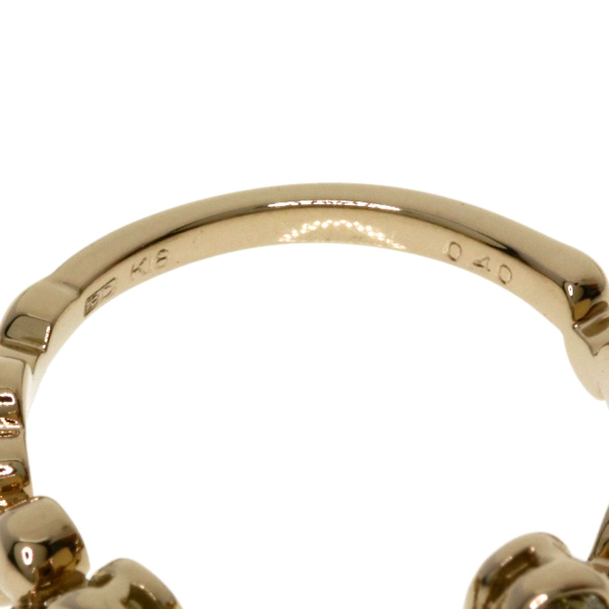 Kashikey Brown Diamond Bezel Ring Ring K18 Yellow Gold Ladies [Used]