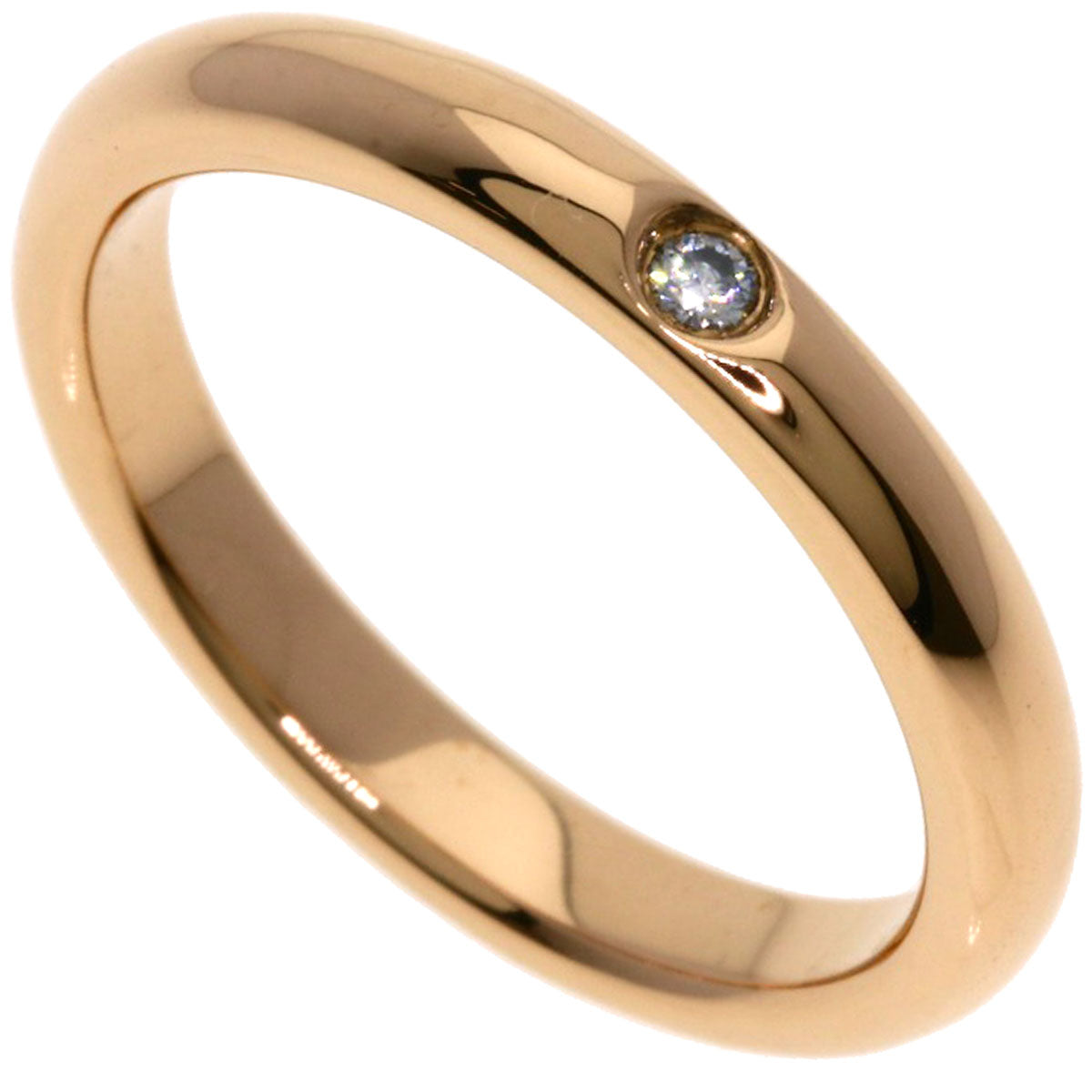 TIFFANY&Co. Wedding 1P Diamond Ring K18 Pink Gold Ladies [Used]
