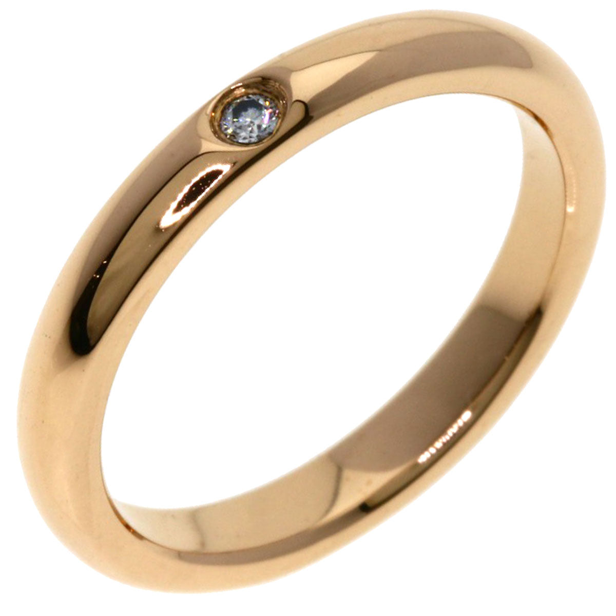 TIFFANY&Co. Wedding 1P Diamond Ring K18 Pink Gold Ladies [Used]