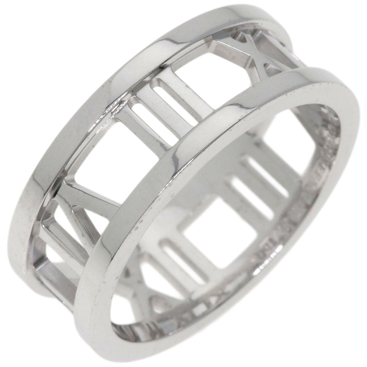 TIFFANY&Co. Atlas open Ring K18 White Gold Ladies [Used]