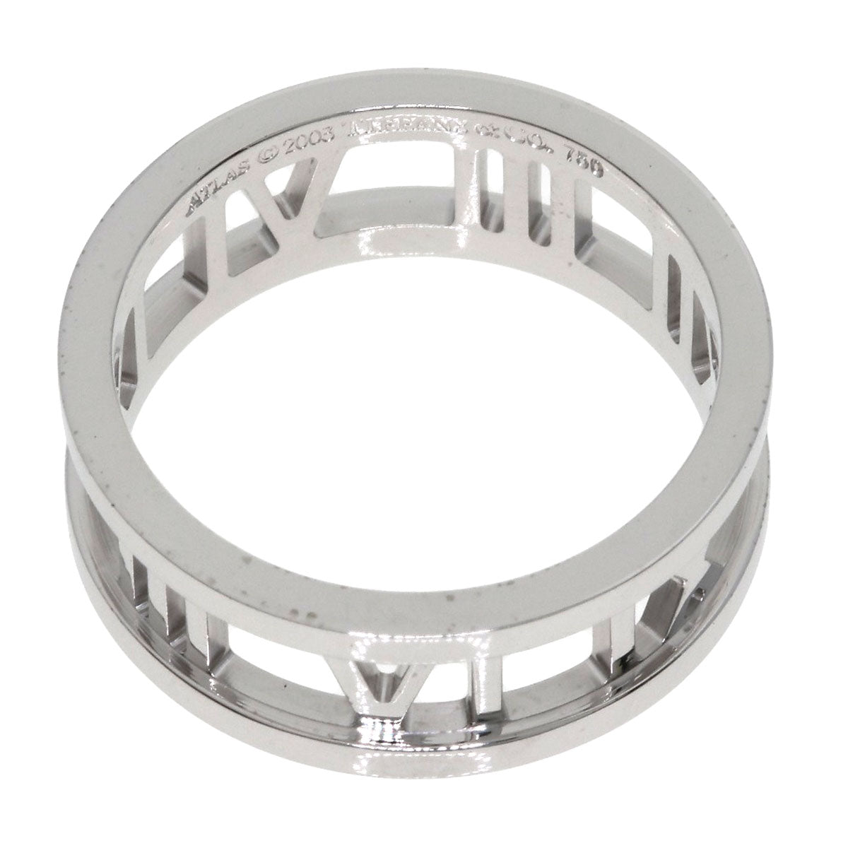 TIFFANY&Co. Atlas open Ring K18 White Gold Ladies [Used]