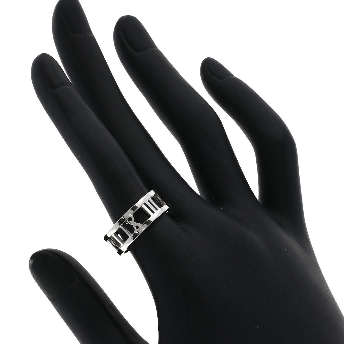 TIFFANY&Co. Atlas open Ring K18 White Gold Ladies [Used]