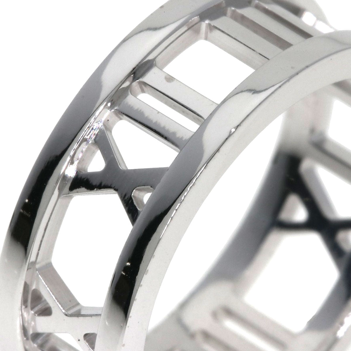 TIFFANY&Co. Atlas open Ring K18 White Gold Ladies [Used]