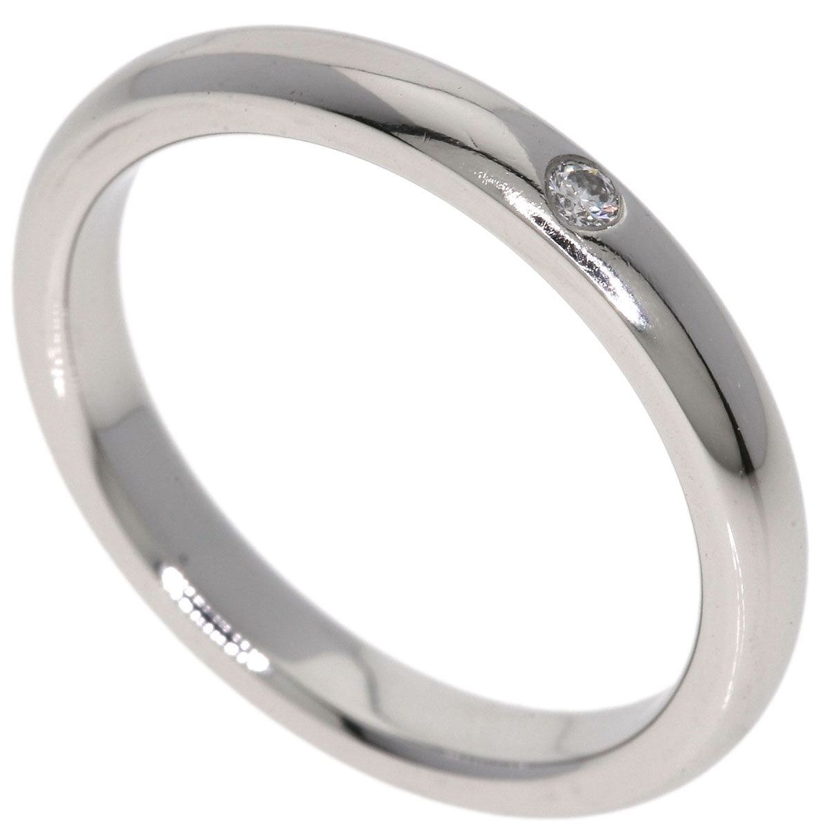 TIFFANY&Co. Stacking band 1P Diamond Ring Platinum PT950 Ladies [Used]