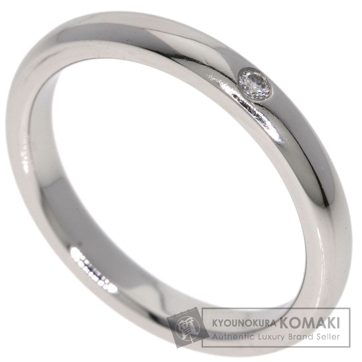 TIFFANY&Co. Stacking band 1P Diamond Ring Platinum PT950 Ladies [Used]