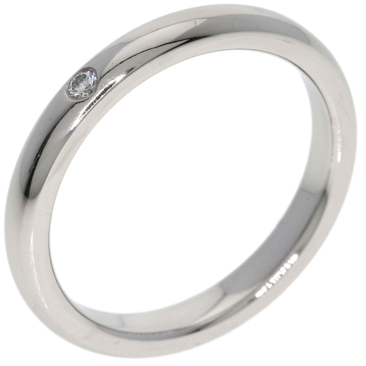 TIFFANY&Co. Stacking band 1P Diamond Ring Platinum PT950 Ladies [Used]