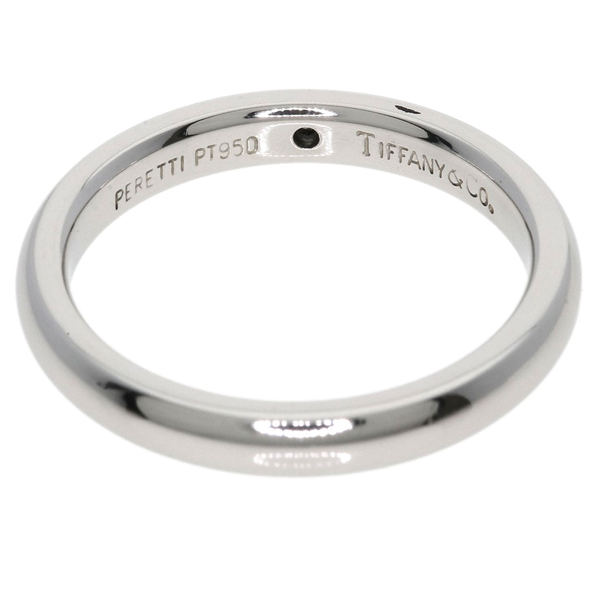 TIFFANY&Co. Stacking band 1P Diamond Ring Platinum PT950 Ladies [Used]