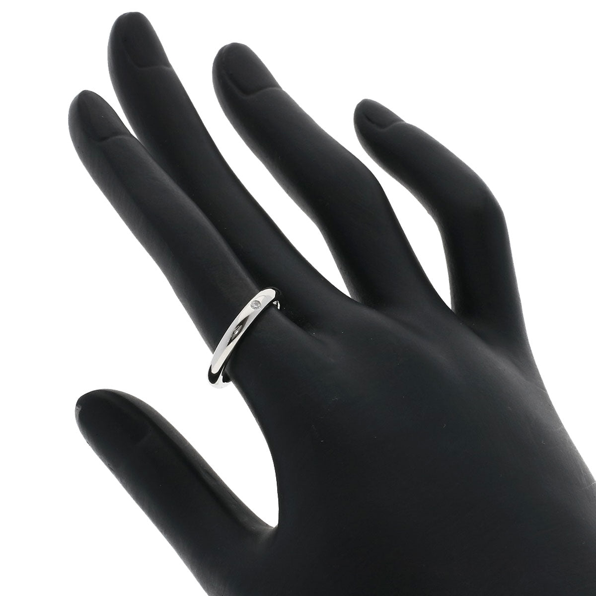 TIFFANY&Co. Stacking band 1P Diamond Ring Platinum PT950 Ladies [Used]