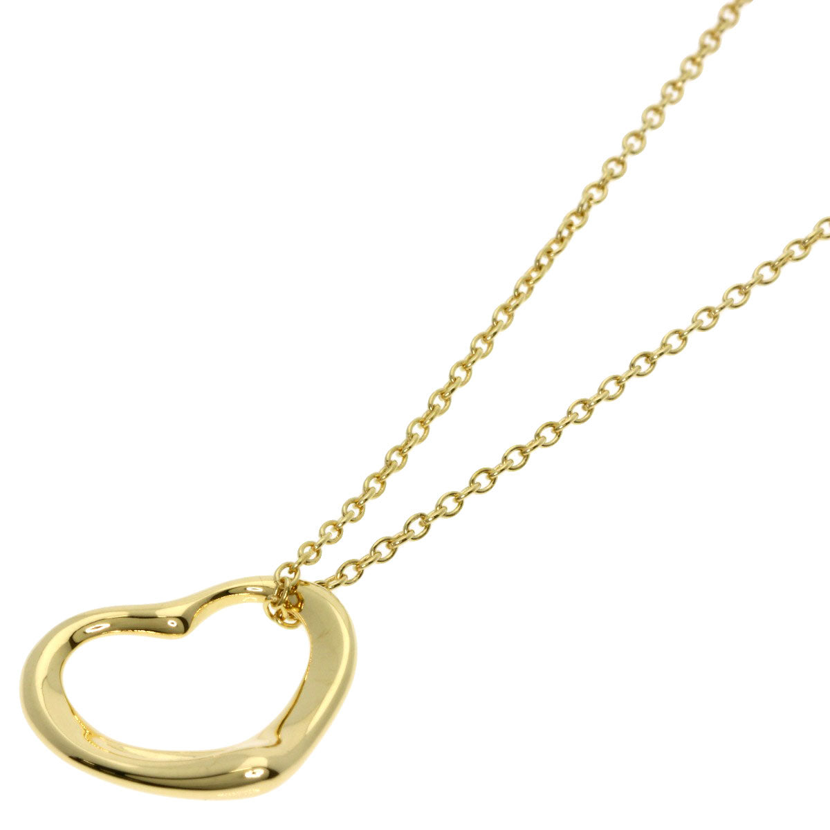 TIFFANY&Co. Open heart Necklace K18 Yellow Gold Ladies [Used]