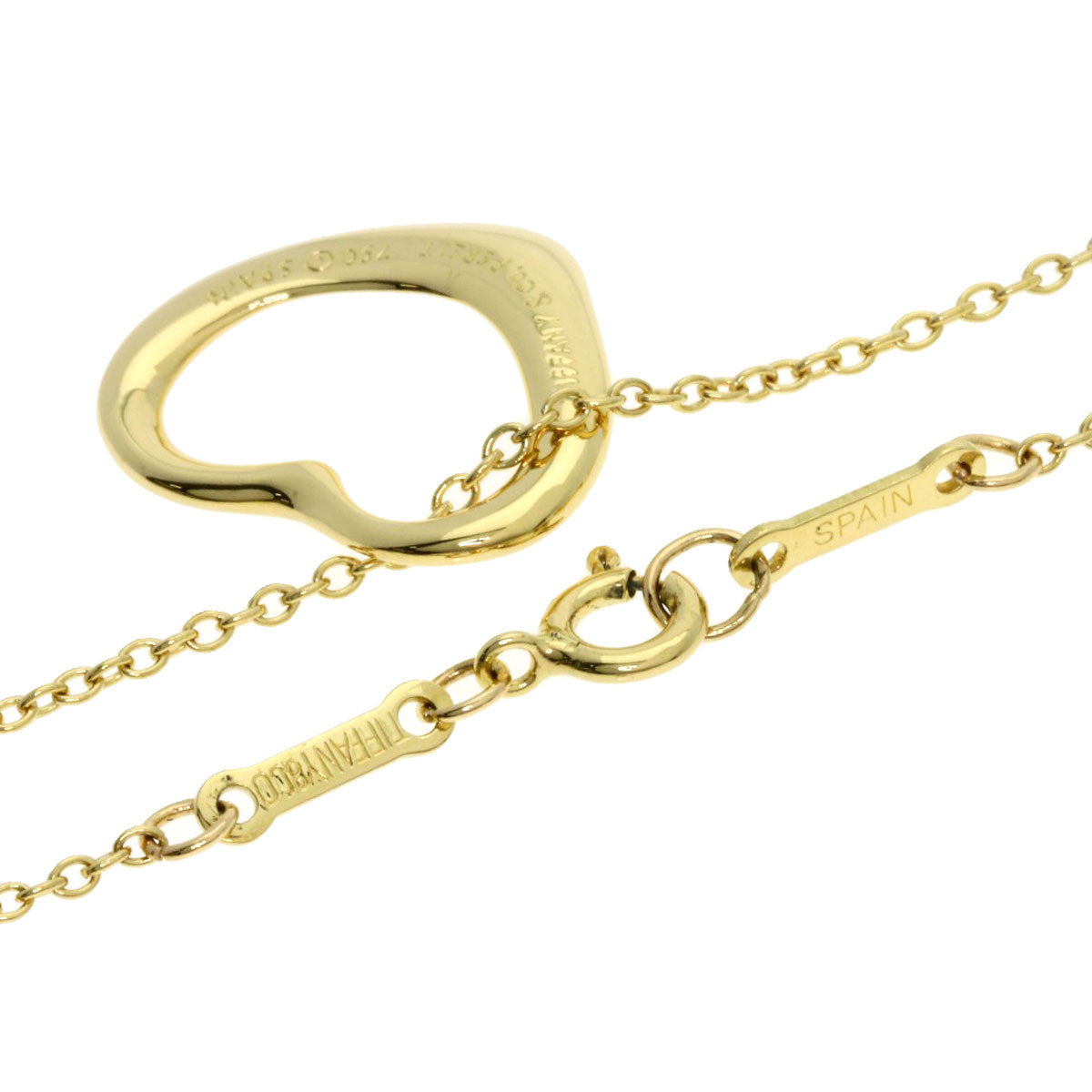 TIFFANY&Co. Open heart Necklace K18 Yellow Gold Ladies [Used]