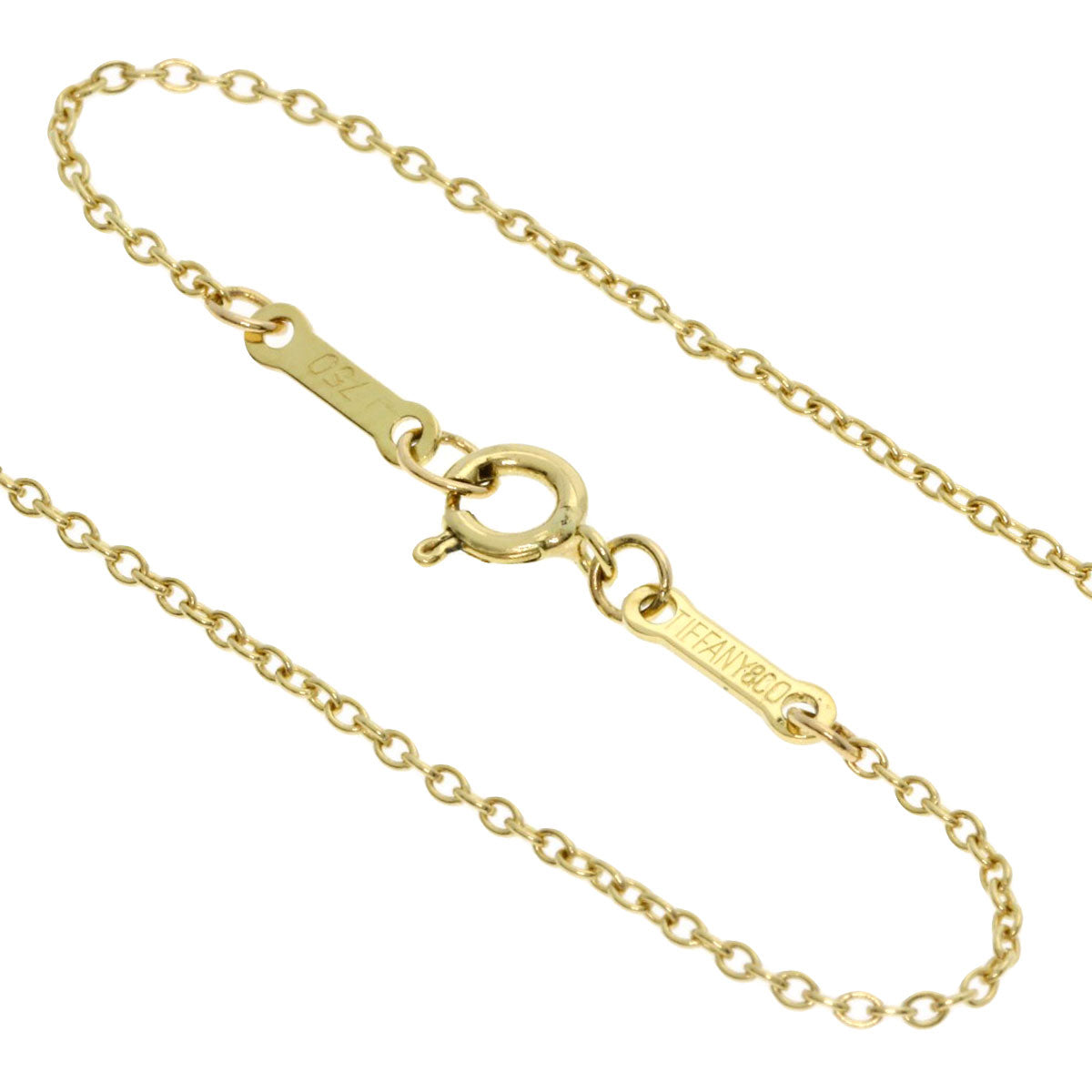 TIFFANY&Co. Open heart Necklace K18 Yellow Gold Ladies [Used]
