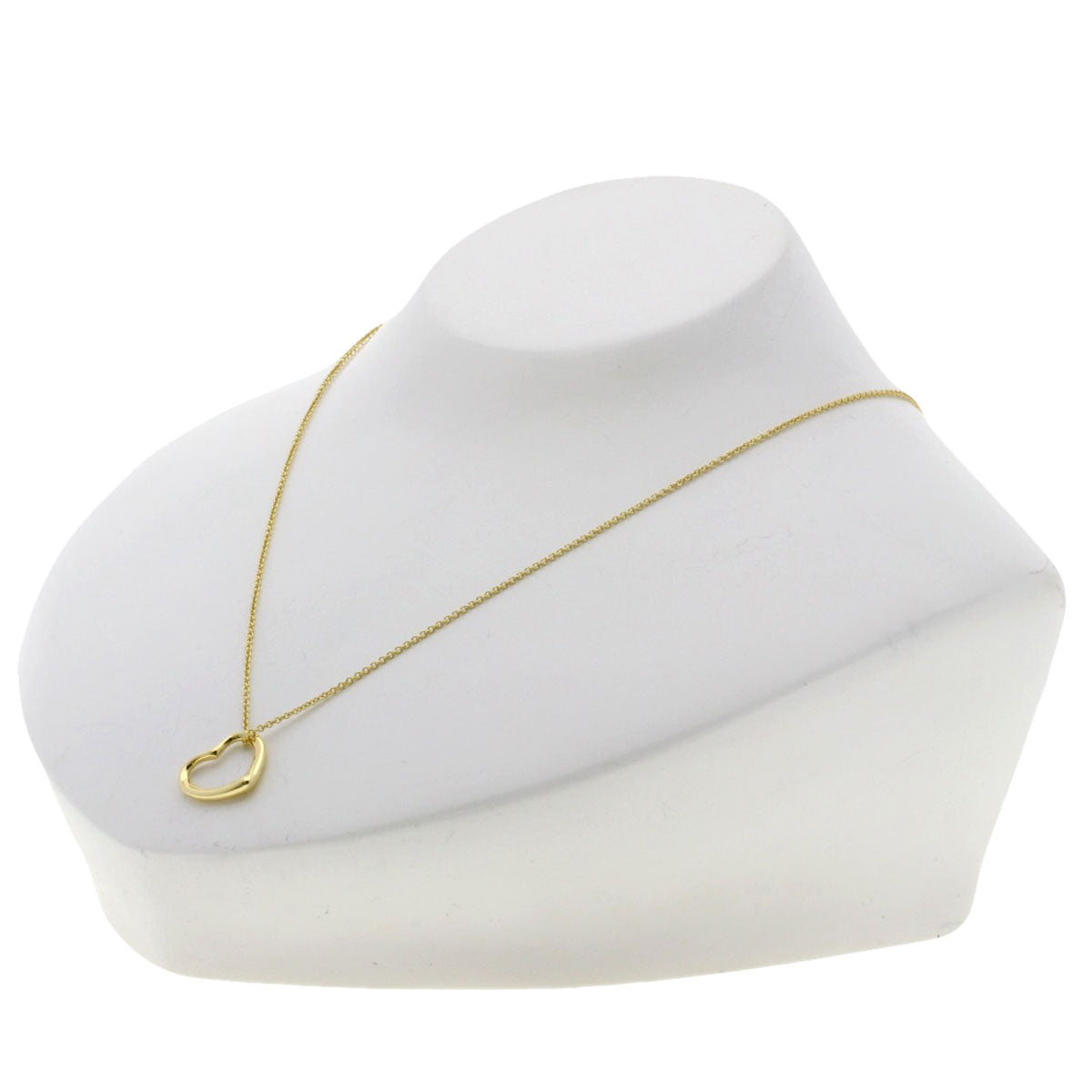 TIFFANY&Co. Open heart Necklace K18 Yellow Gold Ladies [Used]