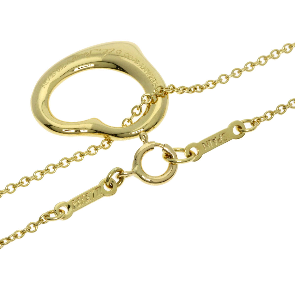 TIFFANY&Co. Open heart Necklace K18 Yellow Gold Ladies [Used]