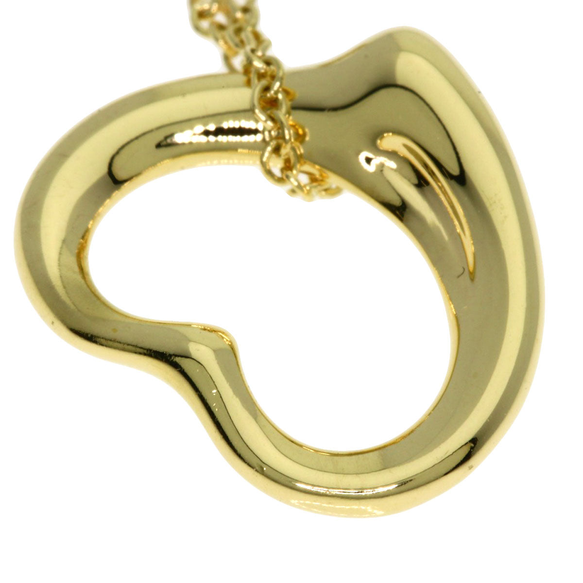 TIFFANY&Co. Open heart Necklace K18 Yellow Gold Ladies [Used]