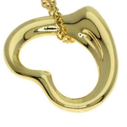 TIFFANY&Co. Open heart Necklace K18 Yellow Gold Ladies [Used]