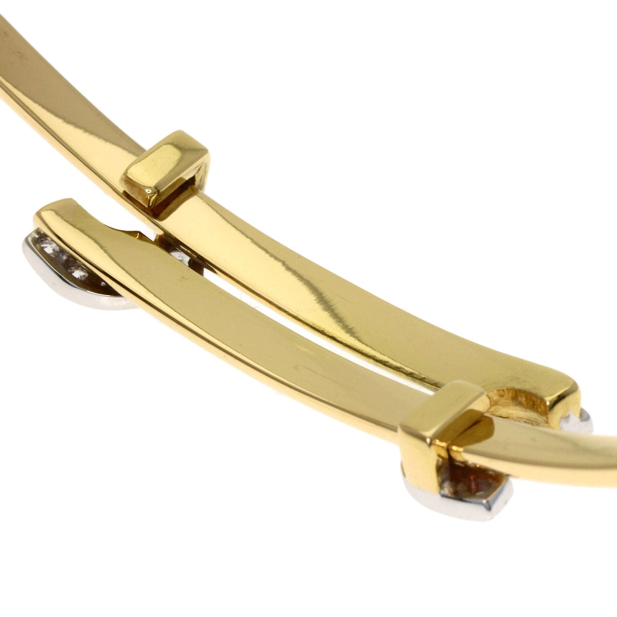 CARTIER Vintage 2C Diamond Bracelet K18 Yellow Gold Ladies [Used]