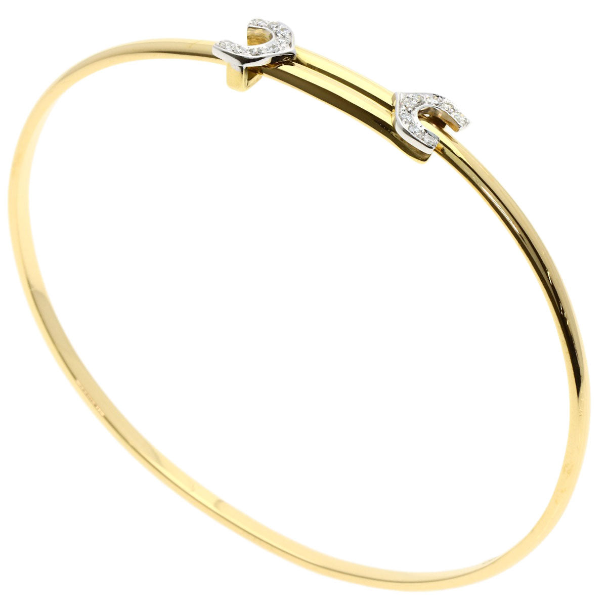 CARTIER Vintage 2C Diamond Bracelet K18 Yellow Gold Ladies [Used]