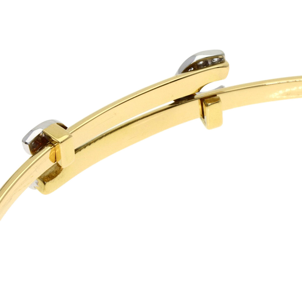 CARTIER Vintage 2C Diamond Bracelet K18 Yellow Gold Ladies [Used]
