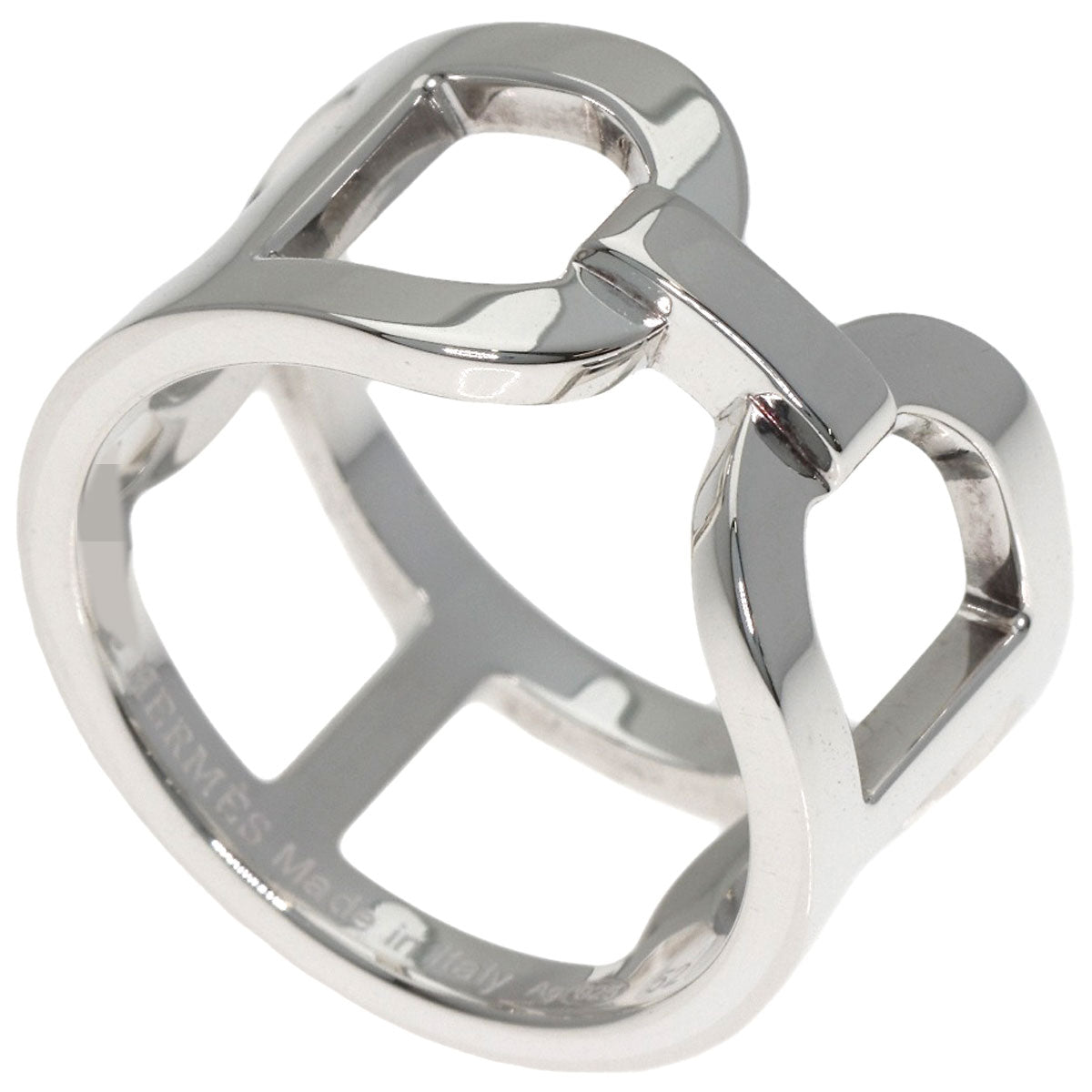 HERMES Ever Shane Dunkle #52 Ring Silver Ladies [Used]