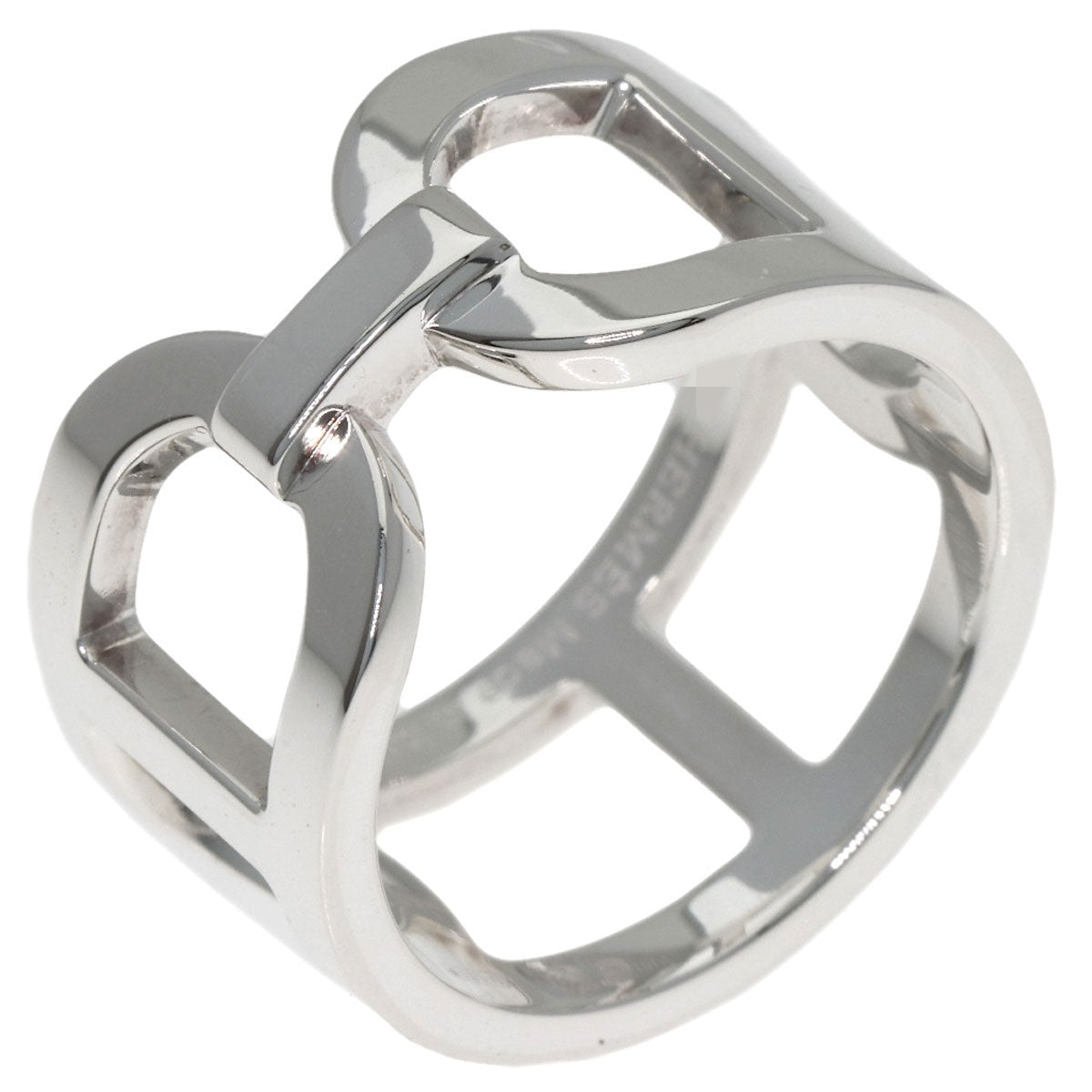 HERMES Ever Shane Dunkle #52 Ring Silver Ladies [Used]