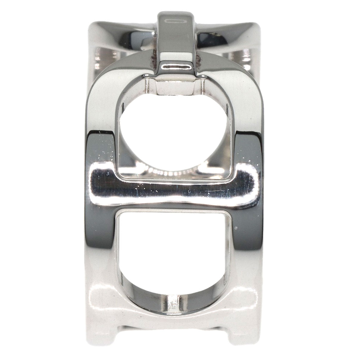 HERMES Ever Shane Dunkle #52 Ring Silver Ladies [Used]