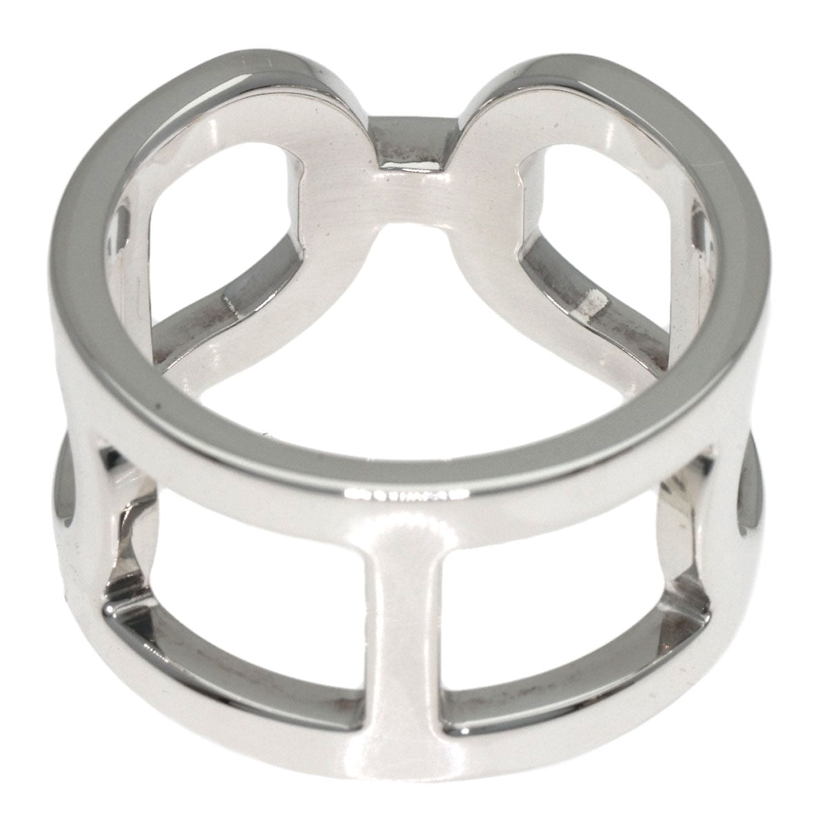 HERMES Ever Shane Dunkle #52 Ring Silver Ladies [Used]