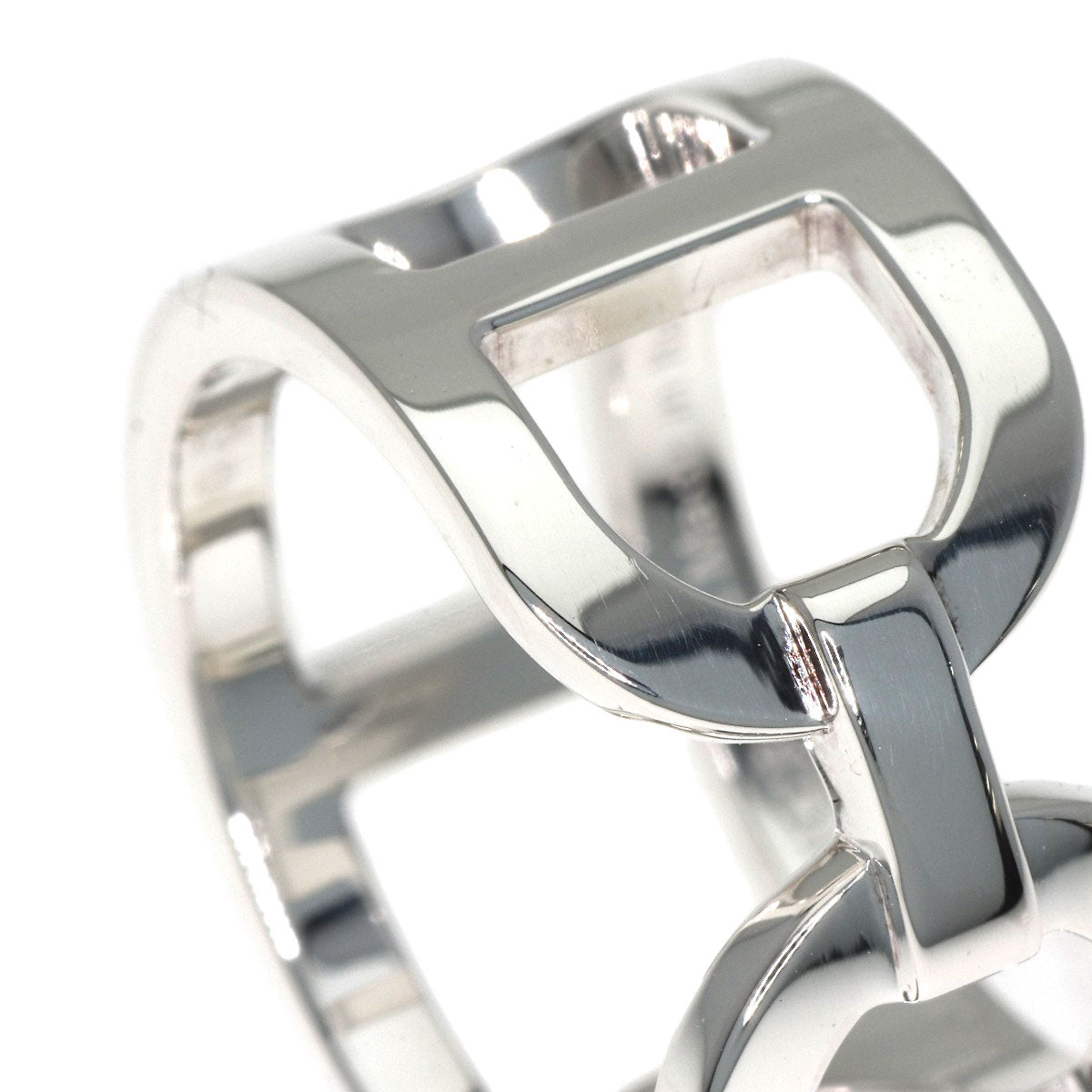 HERMES Ever Shane Dunkle #52 Ring Silver Ladies [Used]