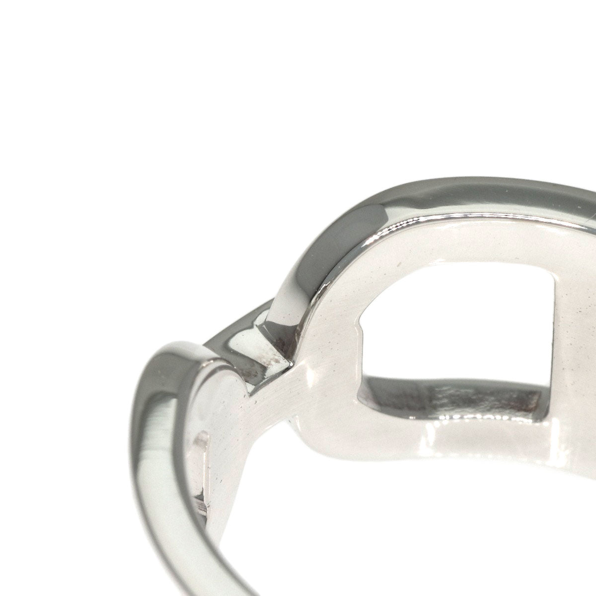 HERMES Ever Shane Dunkle #52 Ring Silver Ladies [Used]