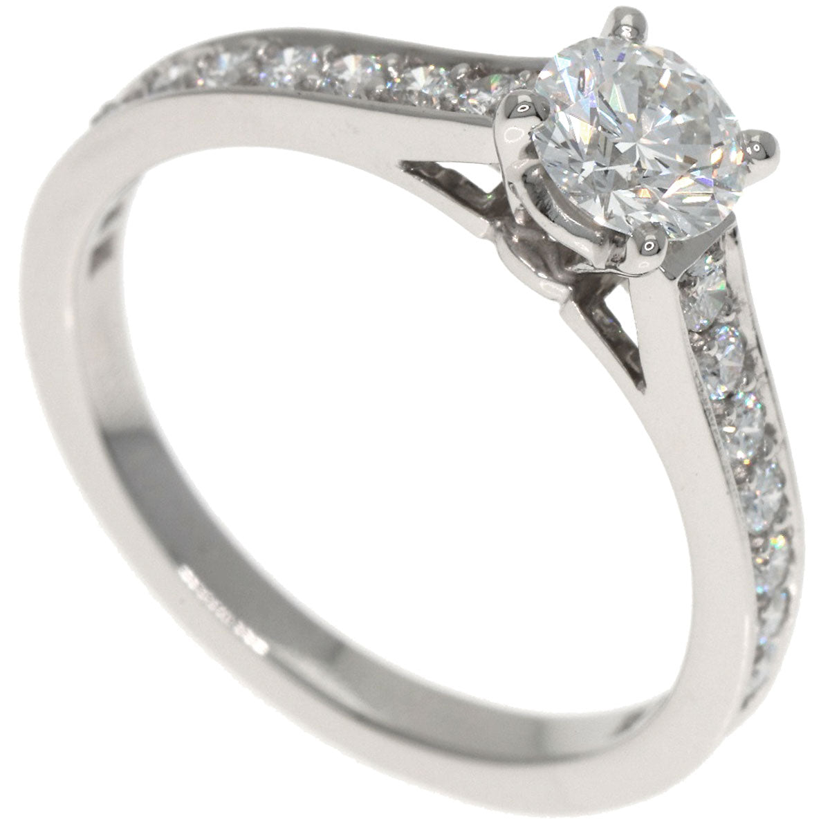 CARTIER Solitaire Diamond G-VVS2-VG #48 Ring Platinum PT950 Ladies [Used]