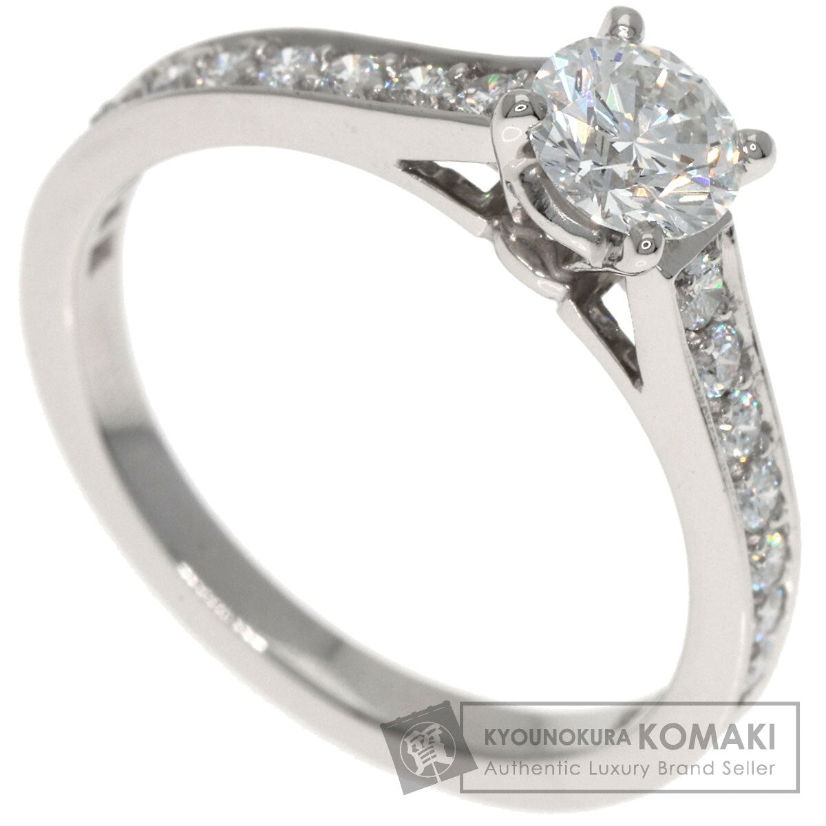 CARTIER Solitaire Diamond G-VVS2-VG #48 Ring Platinum PT950 Ladies [Used]